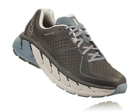 Hoka Gaviota Leather Trail - Adidasi Alergare Stabili Barbati Gri | RO-MNvHrrx